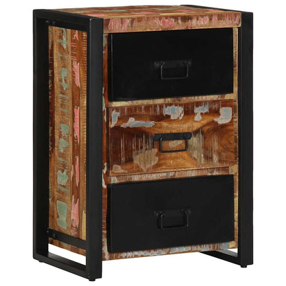 Zásuvková Skříňka Vícebarevná 50 X 35 X 70 Cm Masivní Dřevo Recyklované