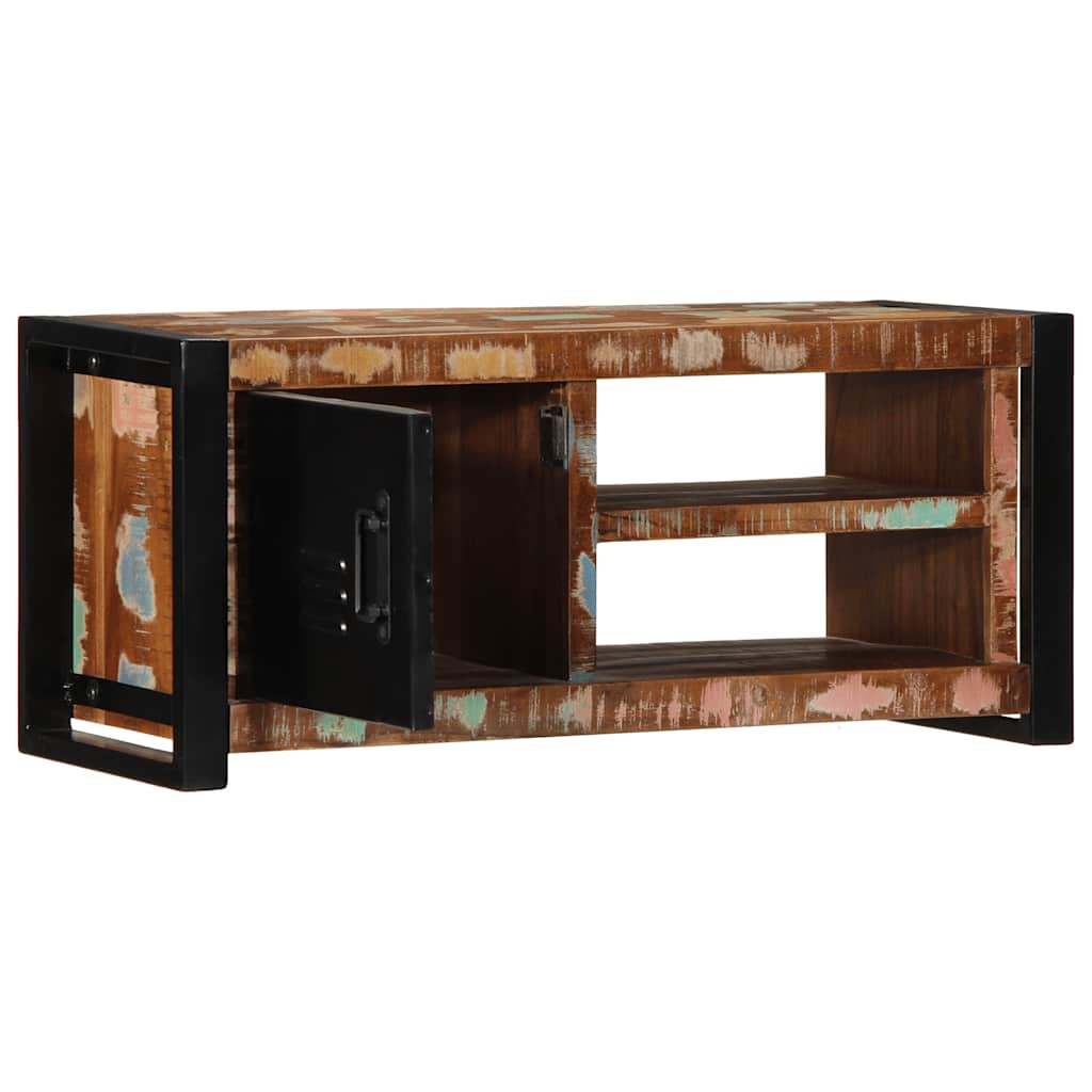 Tv Skříňka 80X30X35 Cm Masivní Regenerované Dřevo