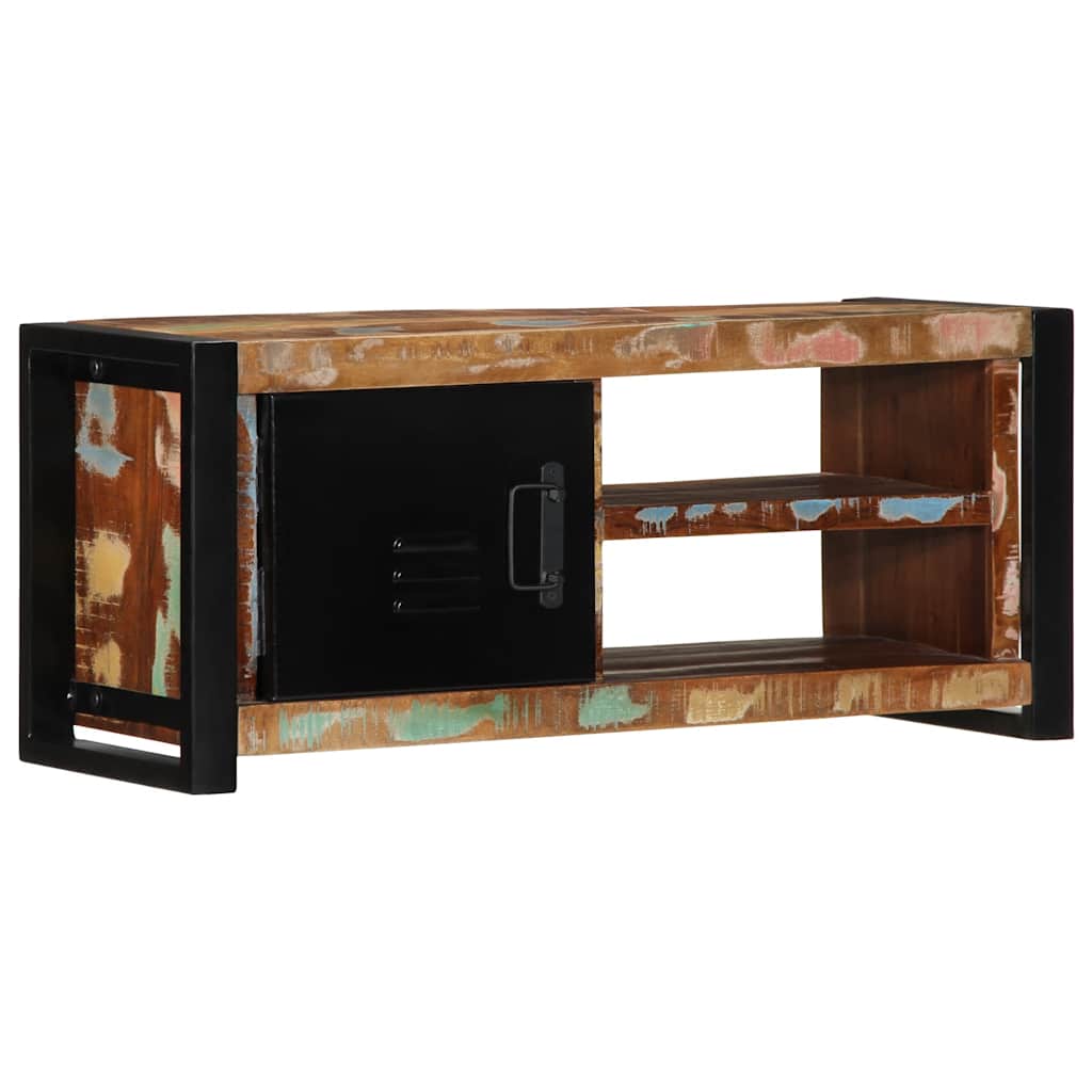 Tv Skříňka 80X30X35 Cm Masivní Regenerované Dřevo