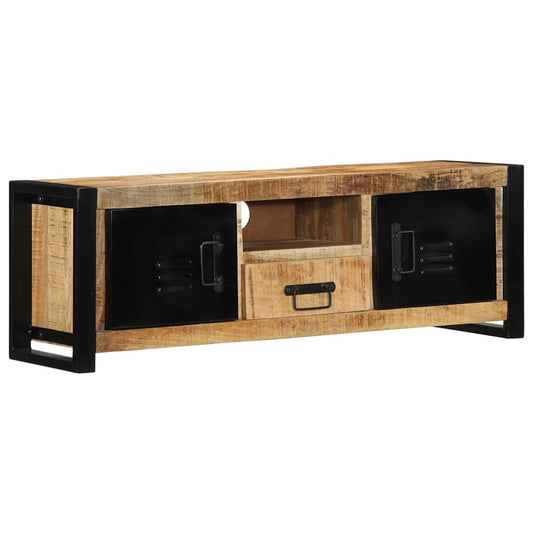 Tv Skříňka 100X30X35 Cm Masivní Hrubý Mangovník