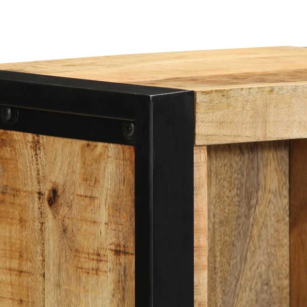 Noční Skříňka Hnědá 40 X 30 X 80 Cm Masivní Magnovníkové Dřevo