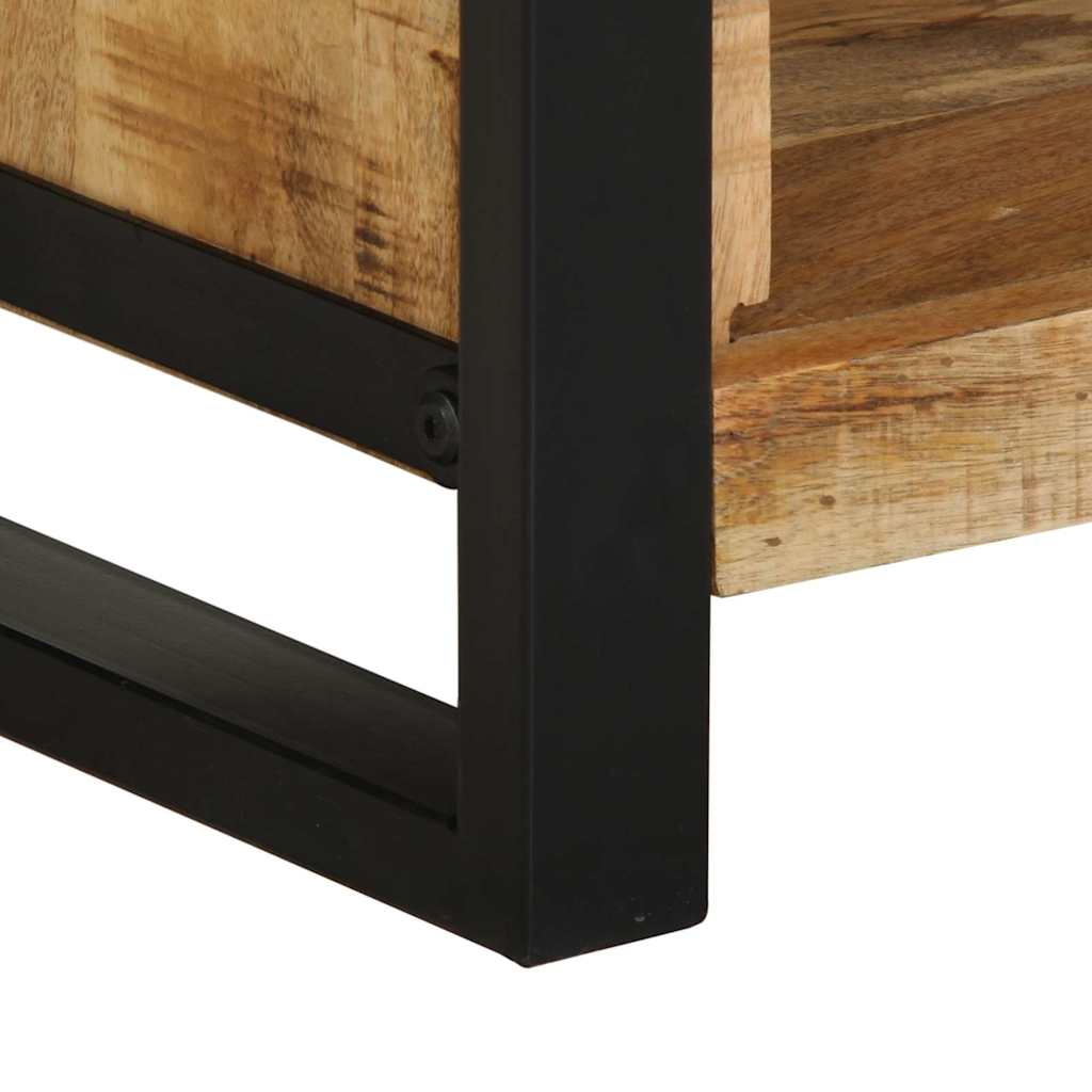 Noční Skříňka Hnědá 40 X 30 X 80 Cm Masivní Magnovníkové Dřevo