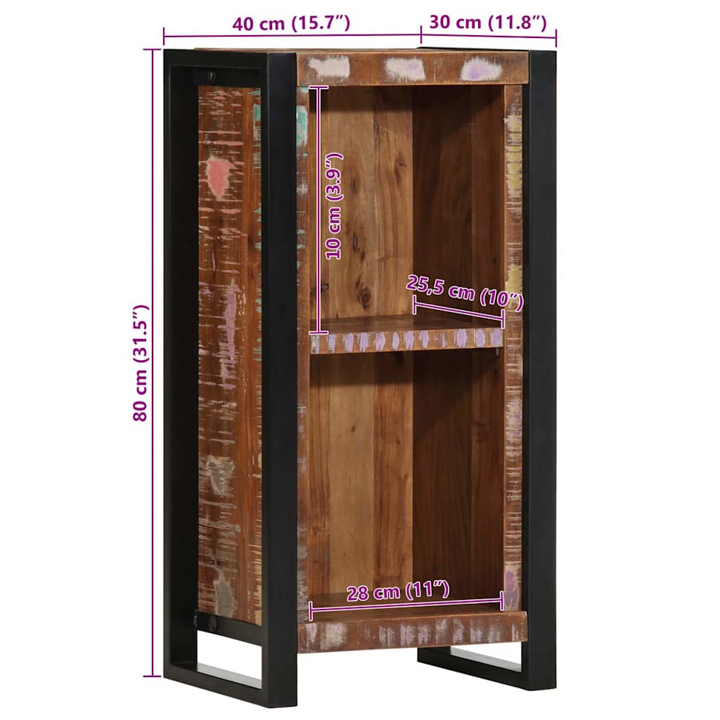 Noční Stolek 40X30X80 Cm Masivní Recyklované Dřevo