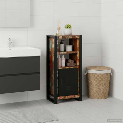Koupelnová Skříň Hnědá 40 X 30 X 90 Cm Masivní Obnovované Dřevo