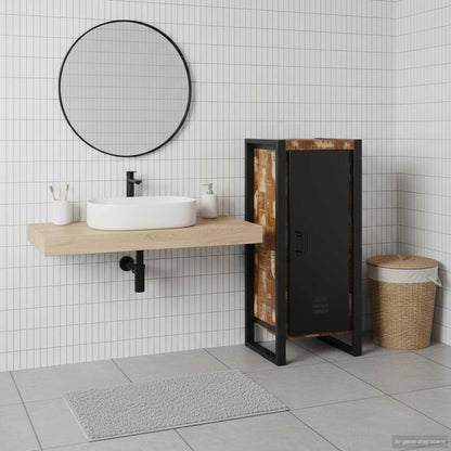 Koupelnová Skříň Hnědá 40 X 35 X 90 Cm Masivní Mangové Dřevo