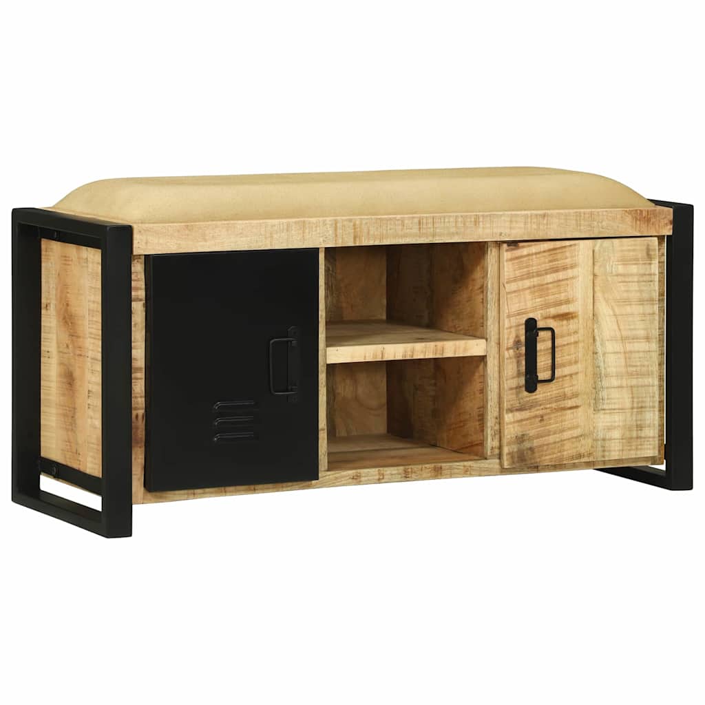 Lavice Skříň Hnědá 100 X 35 X 50 Cm Masivní Magnovníkové Dřevo