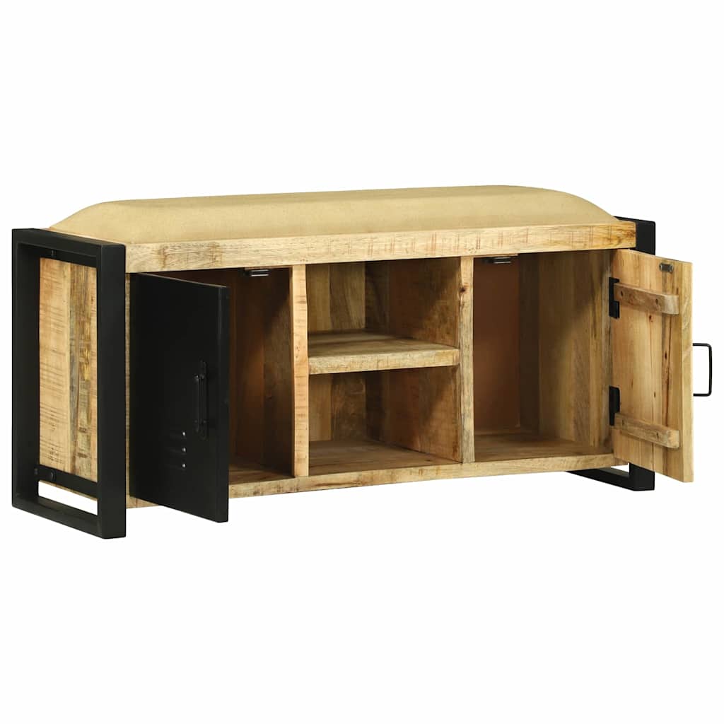 Lavice Skříň Hnědá 100 X 35 X 50 Cm Masivní Magnovníkové Dřevo