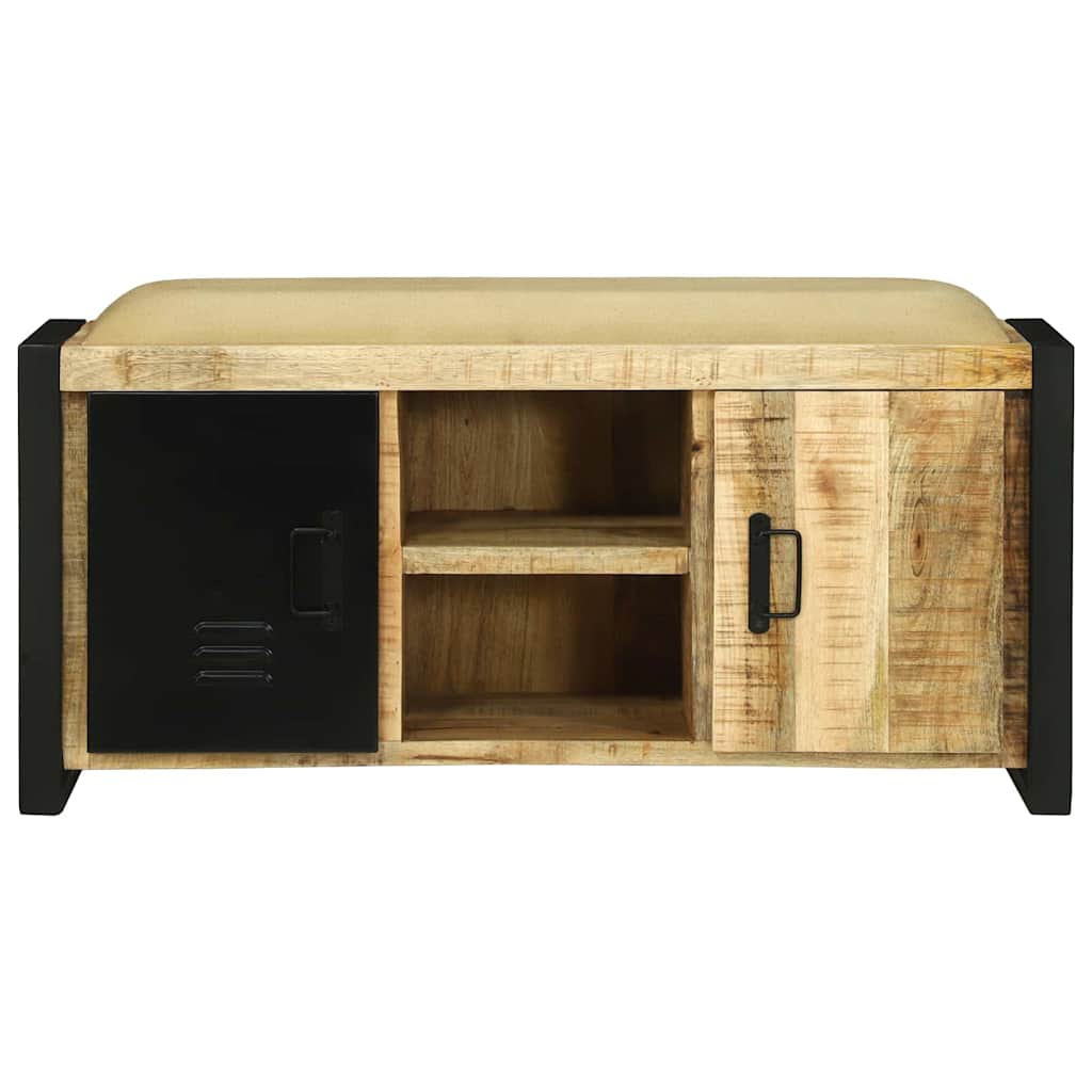Lavice Skříň Hnědá 100 X 35 X 50 Cm Masivní Magnovníkové Dřevo