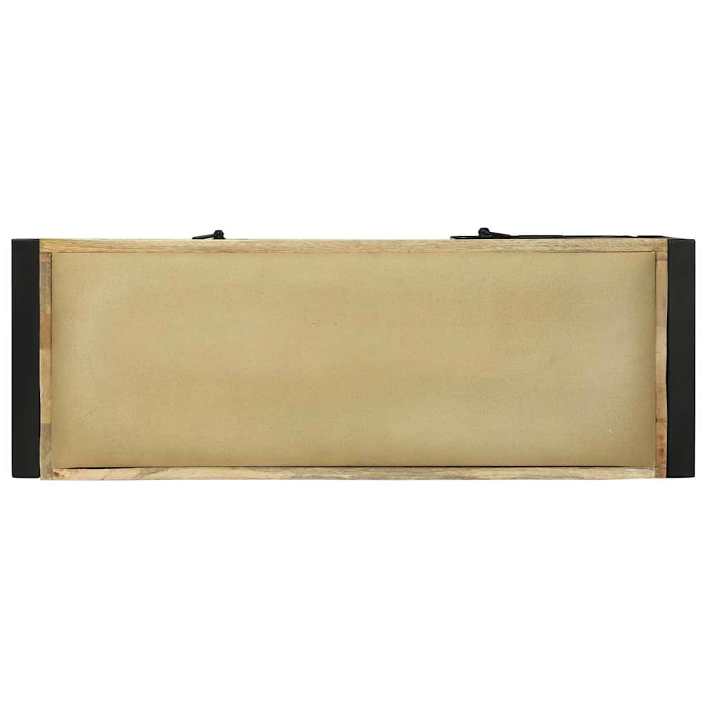 Lavice Skříň Hnědá 100 X 35 X 50 Cm Masivní Magnovníkové Dřevo