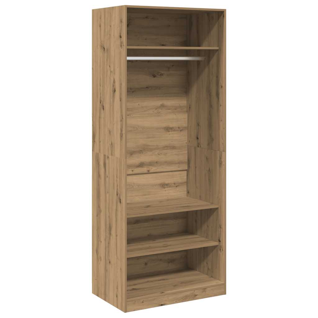 Šatní Skříň Dub Artisan 80 X 50 X 200 Cm Kompozitní Dřevo