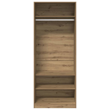 Šatní Skříň Dub Artisan 80 X 50 X 200 Cm Kompozitní Dřevo