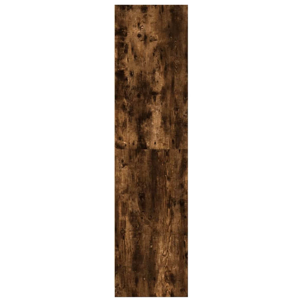Šatní Skříň Kouřový Dub 100 X 50 X 200 Cm Kompozitní Dřevo