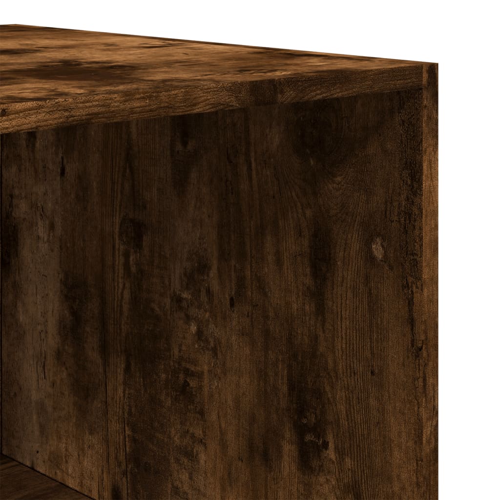 Šatní Skříň Kouřový Dub 100 X 50 X 200 Cm Kompozitní Dřevo