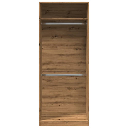 Šatní Skříň Dub Artisan 80 X 50 X 200 Cm Kompozitní Dřevo