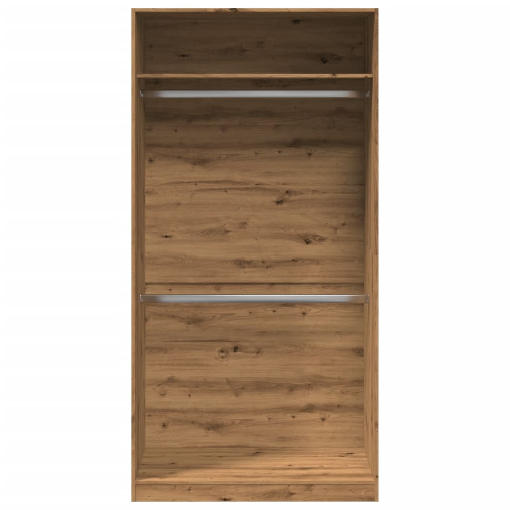 Šatní Skříň Dub Artisan 100 X 50 X 200 Cm Kompozitní Dřevo