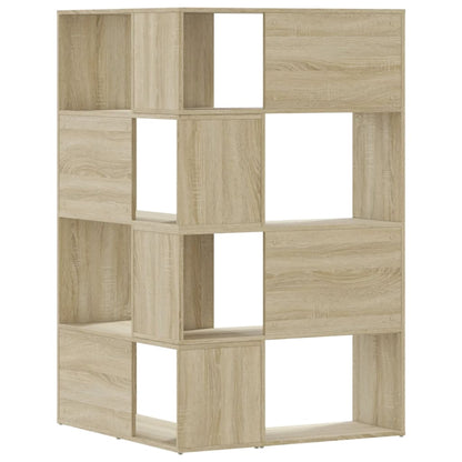Rohová Knihovna 4Patrová Dub Sonoma 85 X 85 X 140 Cm Kompozit