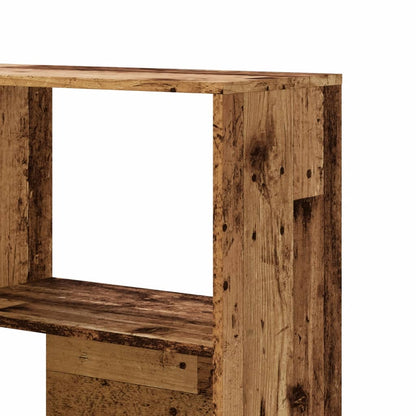 Rohová Knihovna 4Patrová Old Wood 85X85X140 Cm Kompozitní Dřevo