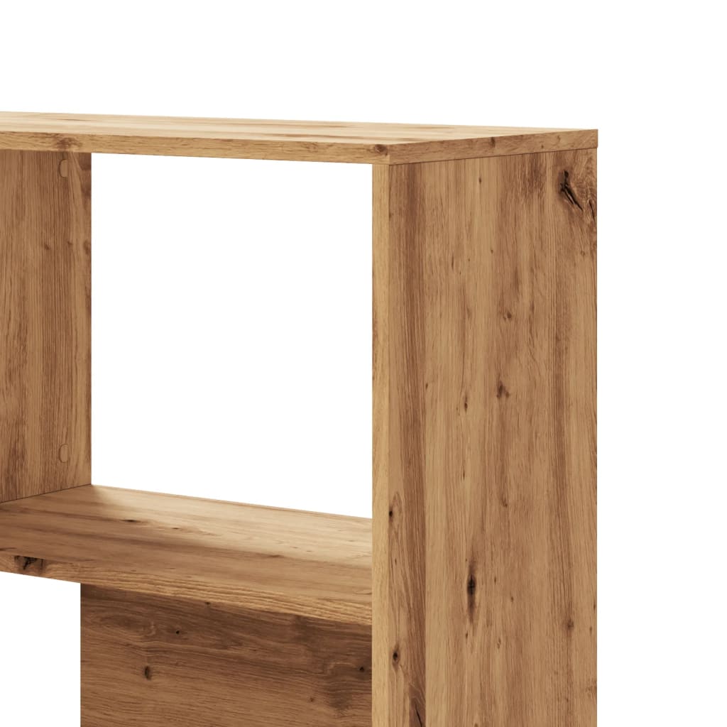 Rohová Knihovna 4Patrová Dub Artisan 85 X 85 X 140 Cm Kompozit