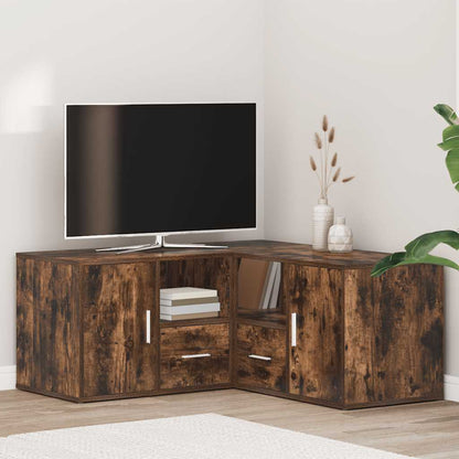 Rohová Skříňka Kouřový Dub 160 X 40 X 45 Cm Kompozitní Dřevo