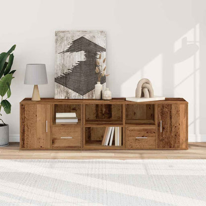 Rohová Skříňka Old Wood 160 X 40 X 45 Cm Kompozitní Dřevo