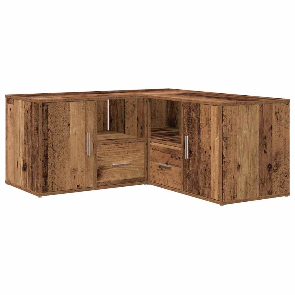 Rohová Skříňka Old Wood 160 X 40 X 45 Cm Kompozitní Dřevo