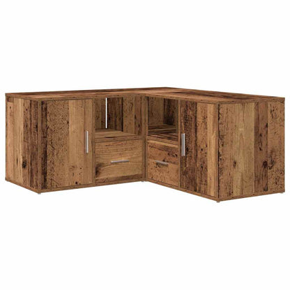 Rohová Skříňka Old Wood 160 X 40 X 45 Cm Kompozitní Dřevo
