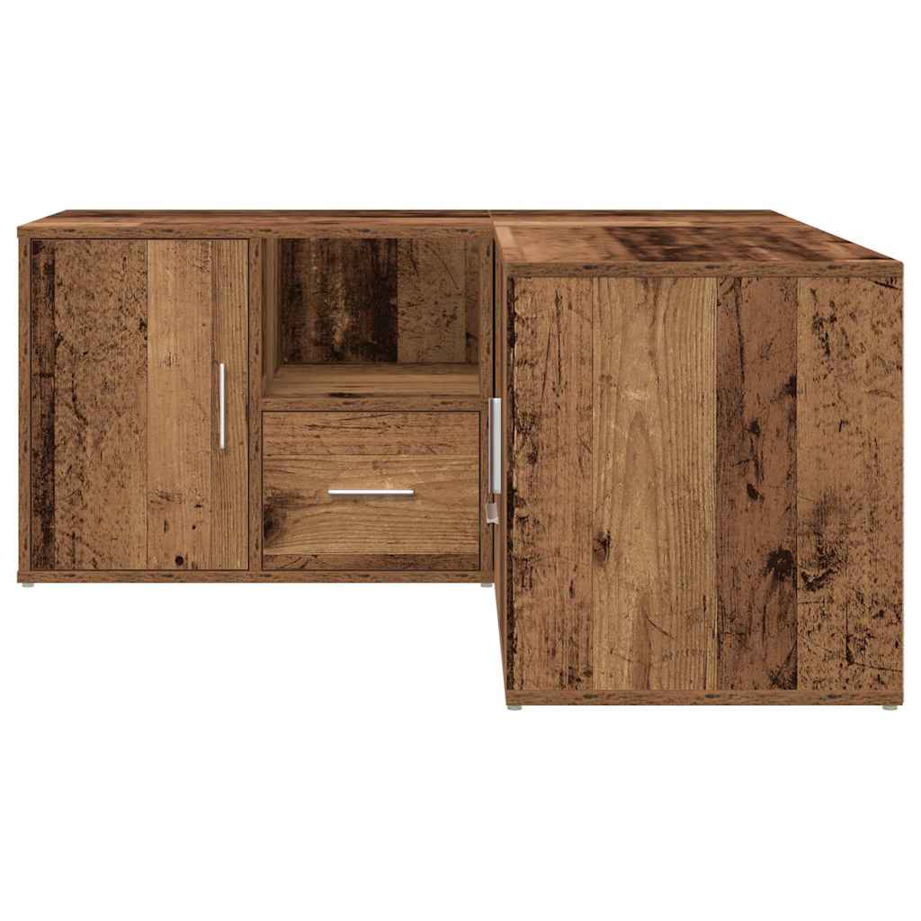 Rohová Skříňka Old Wood 160 X 40 X 45 Cm Kompozitní Dřevo