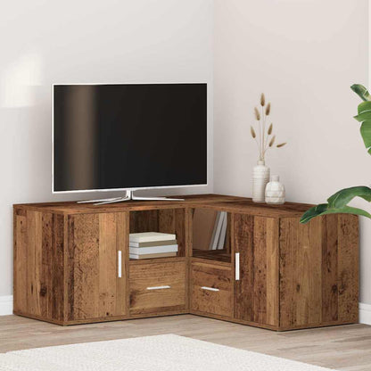 Rohová Skříňka Old Wood 160 X 40 X 45 Cm Kompozitní Dřevo