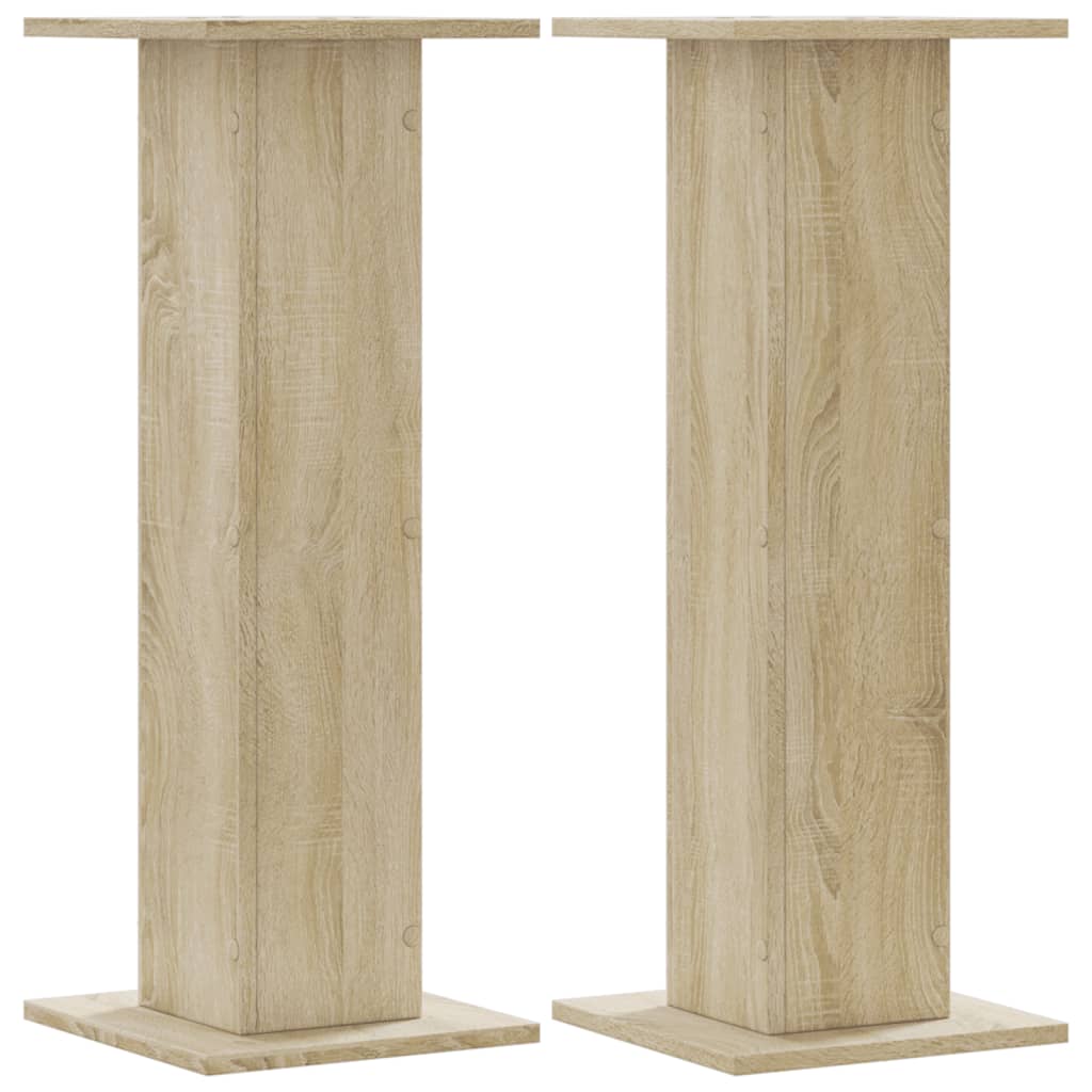 Stojany Na Rostliny 2 Ks Dub Sonoma 30 X 30 X 80 Cm Kompozit