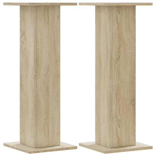 Stojany Na Rostliny 2 Ks Dub Sonoma 30 X 30 X 80 Cm Kompozit