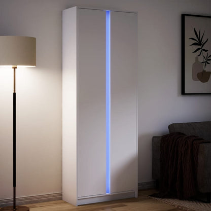 Skříň Highboard S Led Šedá Sonoma 41,5 X 32,5 X 200 Cm Kompozit