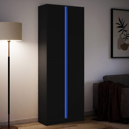 Skříň Highboard S Led Šedá Sonoma 41,5 X 32,5 X 200 Cm Kompozit