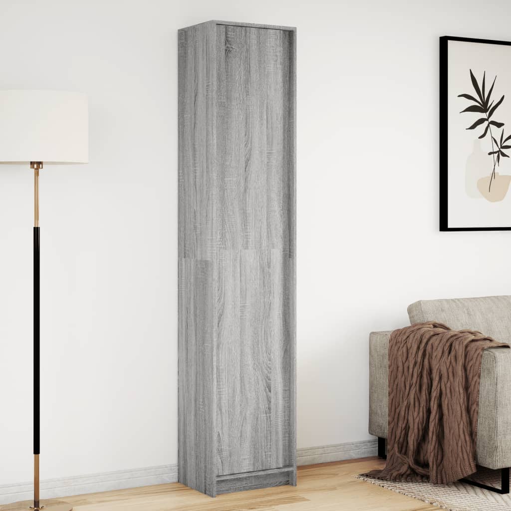 Skříň Highboard S Led Šedá Sonoma 41,5 X 32,5 X 200 Cm Kompozit