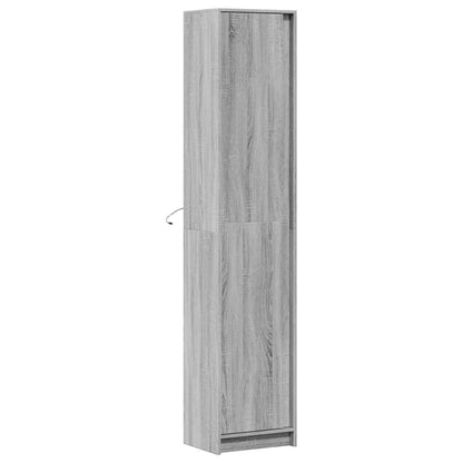 Skříň Highboard S Led Šedá Sonoma 41,5 X 32,5 X 200 Cm Kompozit