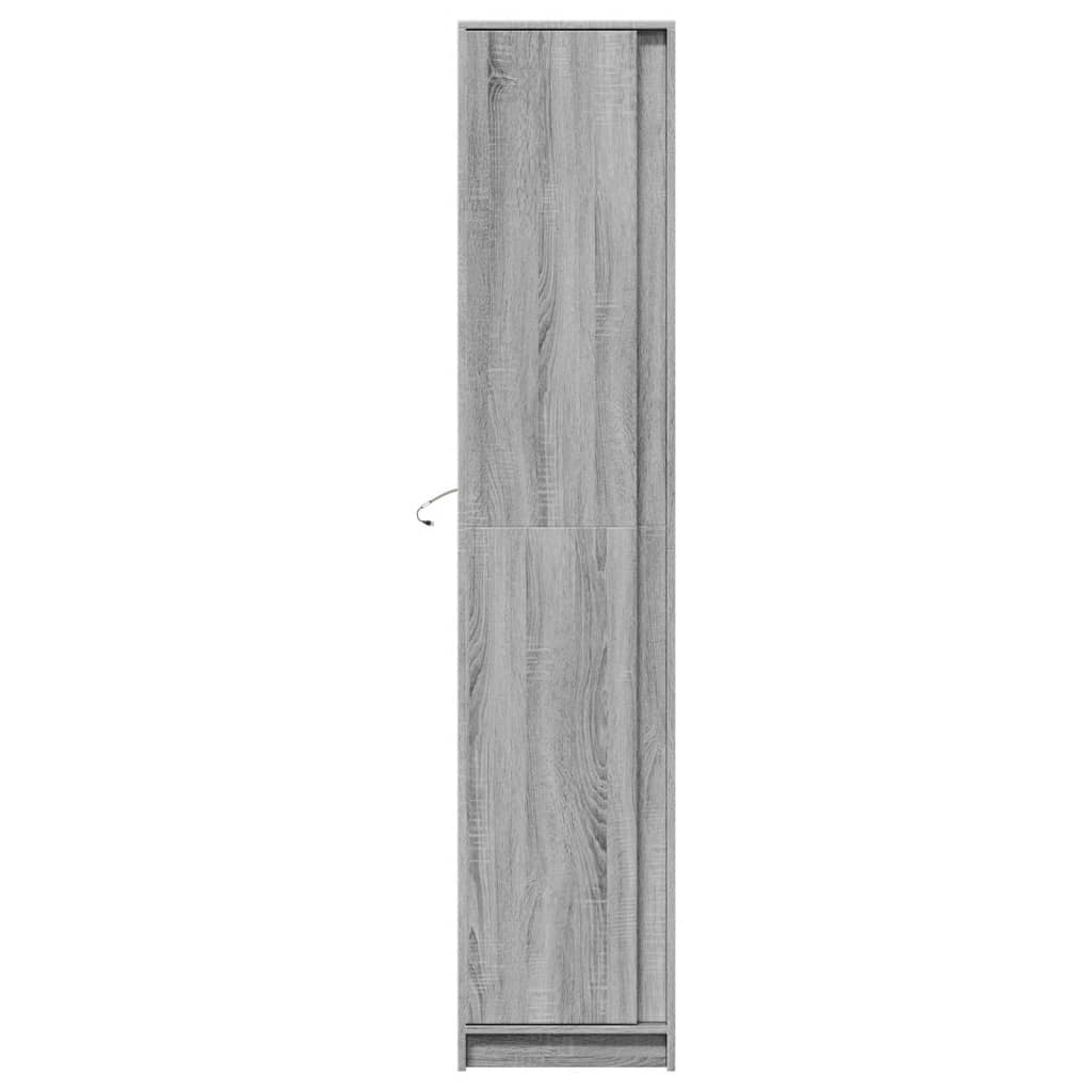 Skříň Highboard S Led Šedá Sonoma 41,5 X 32,5 X 200 Cm Kompozit