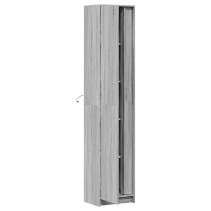 Skříň Highboard S Led Šedá Sonoma 41,5 X 32,5 X 200 Cm Kompozit