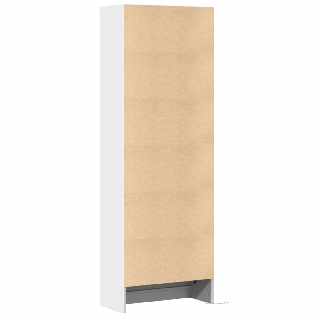 Skříň Highboard S Led Bílá 69 X 32,5 X 200 Cm Kompozitní Dřevo