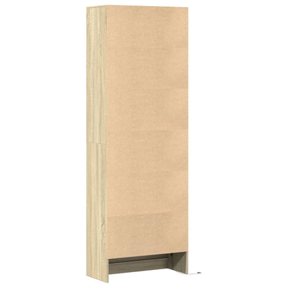 Skříň Highboard S Led Dub Sonoma 69 X 32,5 X 200 Cm Kompozit
