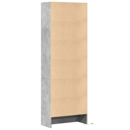Skříň Highboard S Led Betonově Šedá 69 X 32,5 X 200 Cm Kompozit
