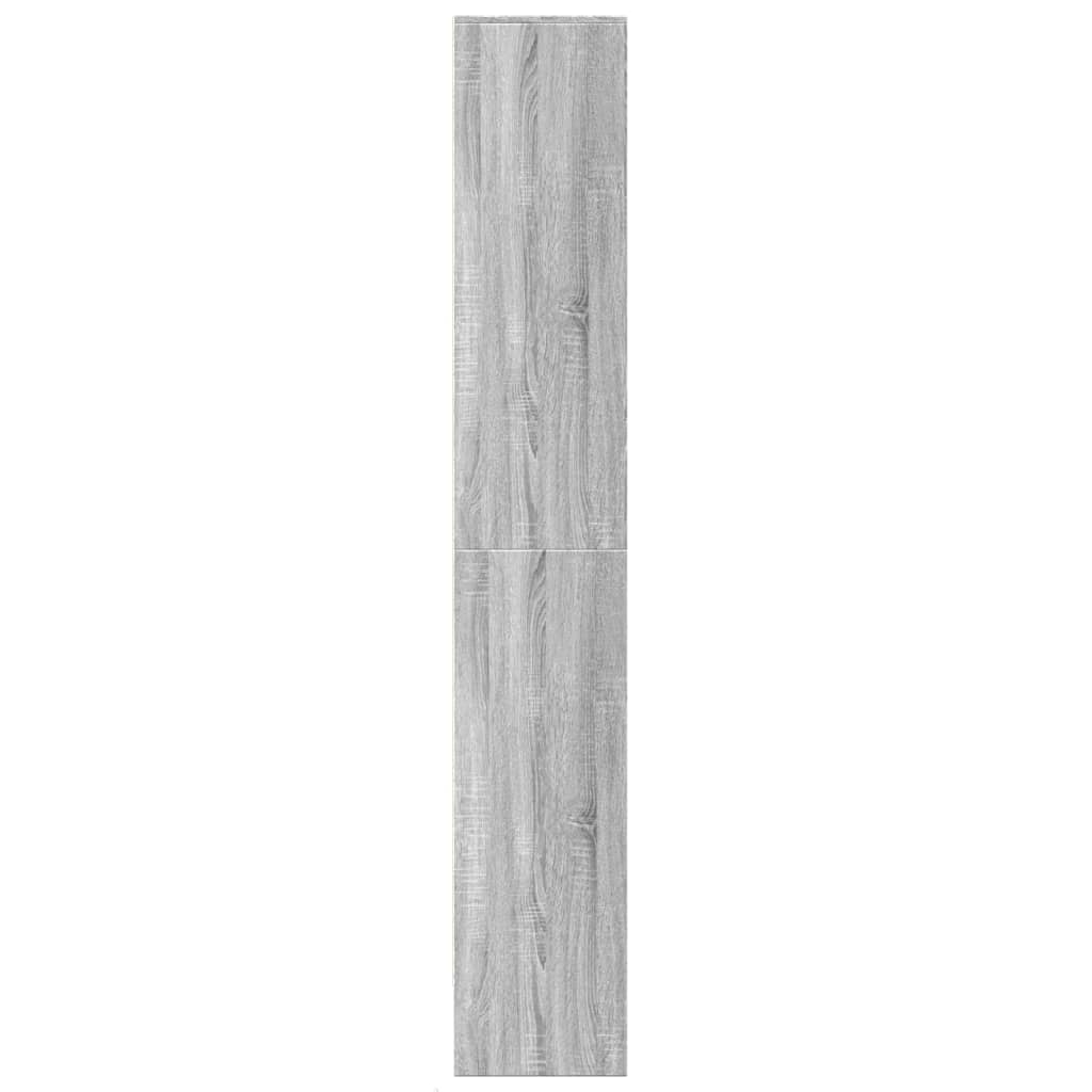Skříň Highboard S Led Šedá Sonoma 69 X 32,5 X 200 Cm Kompozit