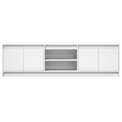 Tv Skříňka S Led Bílá 180 X 34 X 50 Cm Kompozitní Dřevo