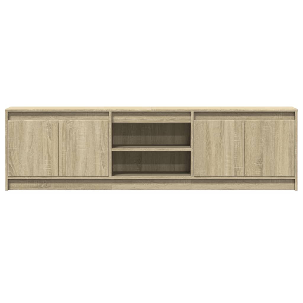 Tv Skříňka S Led Dub Sonoma 180 X 34 X 50 Cm Kompozitní Dřevo