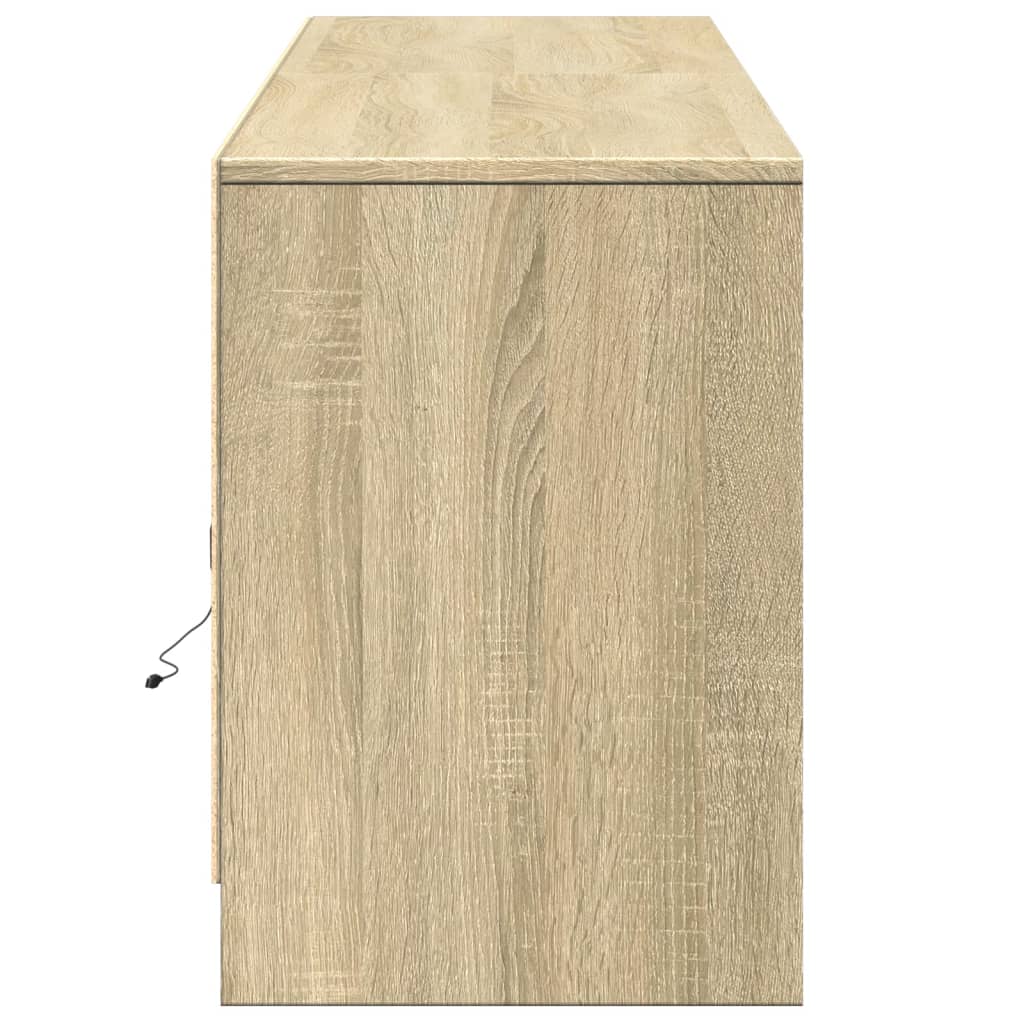 Tv Skříňka S Led Dub Sonoma 180 X 34 X 50 Cm Kompozitní Dřevo