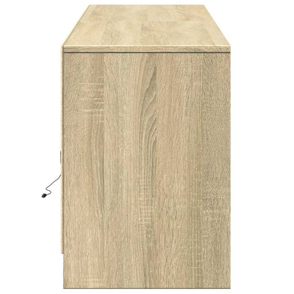 Tv Skříňka S Led Dub Sonoma 180 X 34 X 50 Cm Kompozitní Dřevo