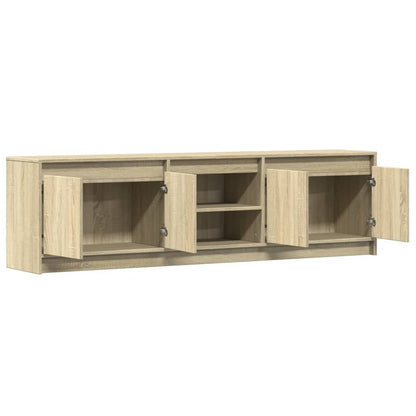 Tv Skříňka S Led Dub Sonoma 180 X 34 X 50 Cm Kompozitní Dřevo