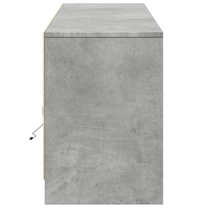Tv Skříňka S Led Betonově Šedá 180X34X50 Cm Kompozitní Dřevo