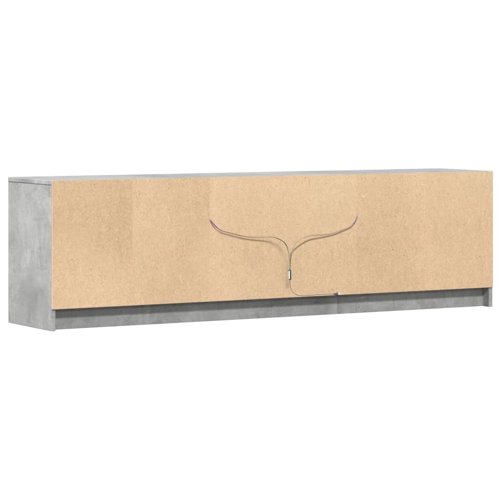 Tv Skříňka S Led Betonově Šedá 180X34X50 Cm Kompozitní Dřevo