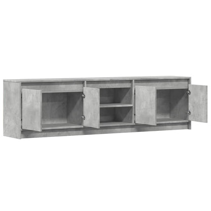 Tv Skříňka S Led Betonově Šedá 180X34X50 Cm Kompozitní Dřevo