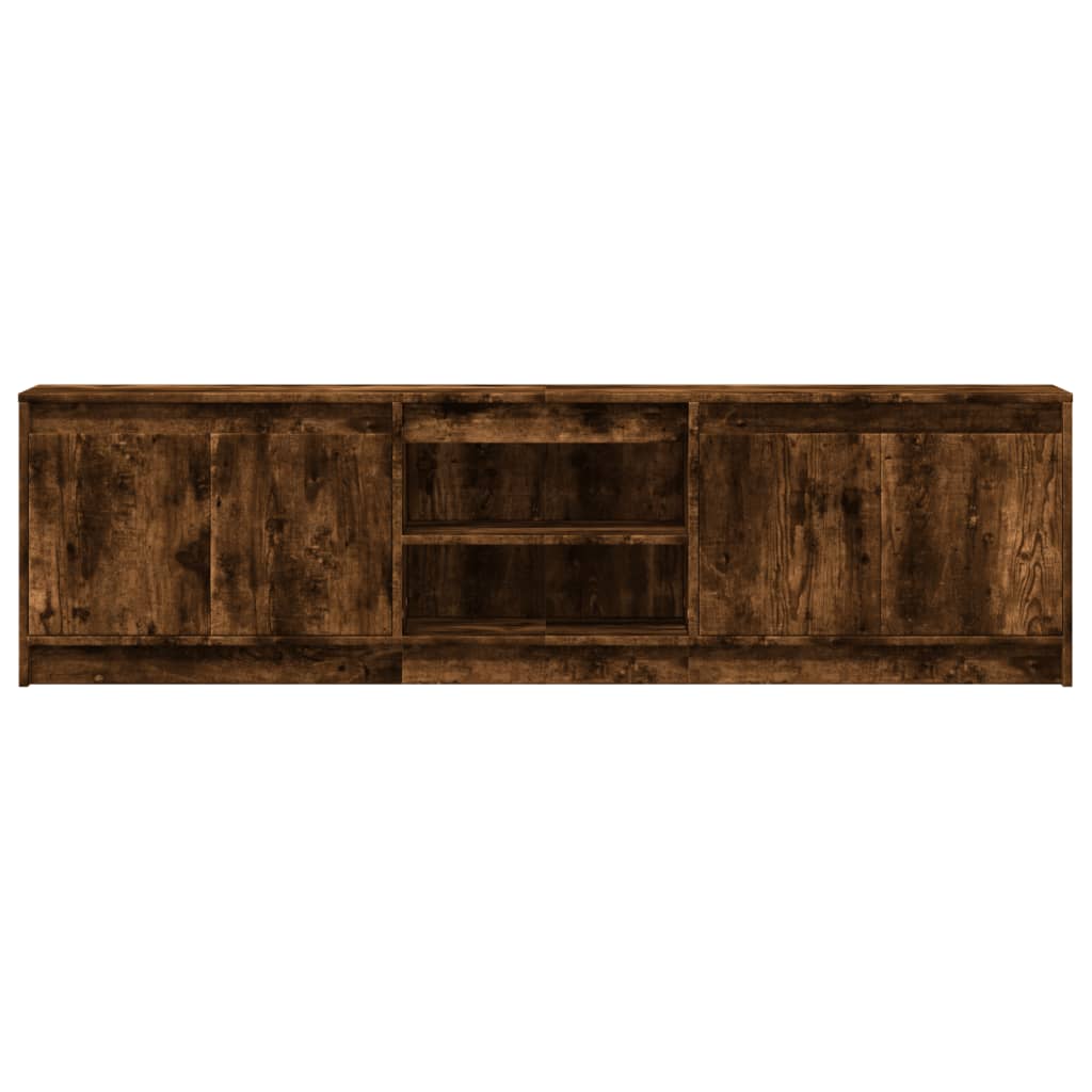 Tv Skříňka S Led Kouřový Dub 180 X 34 X 50 Cm Kompozitní Dřevo