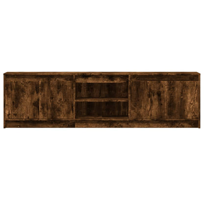 Tv Skříňka S Led Kouřový Dub 180 X 34 X 50 Cm Kompozitní Dřevo